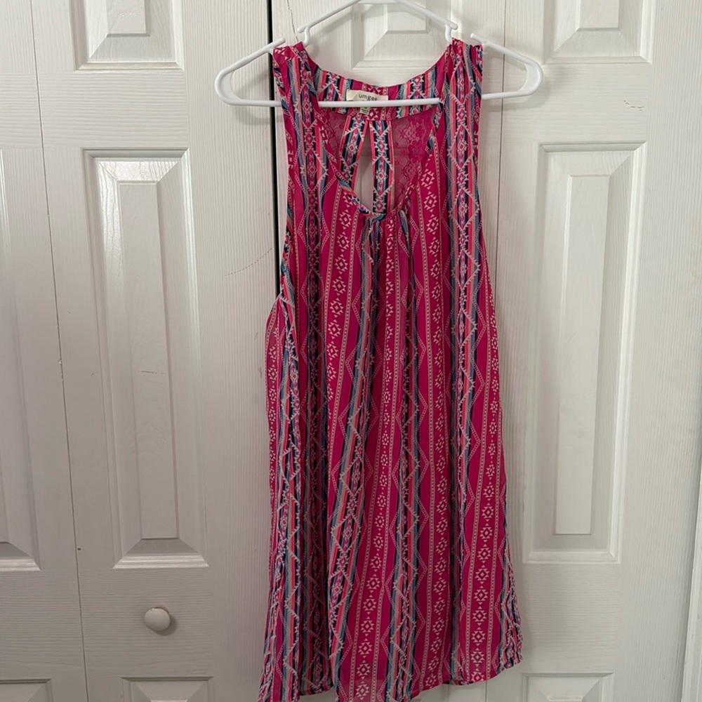 Pink and Blue Dress
